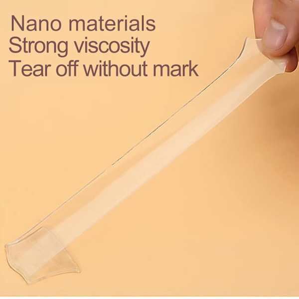 5m dubbelsidig tejp - Transparent, icke-märkande tvättbar nanotejp