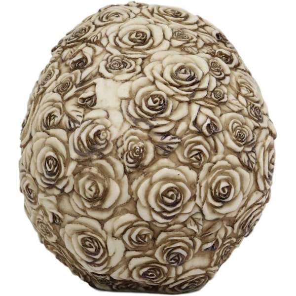 Ebros Day of The Dead Tooled Ornate Floral Skull Figurine DOD Rose Sugar Skulls Statue As Cranium Skeleton Head     Ossuary Macabre Altar Decor