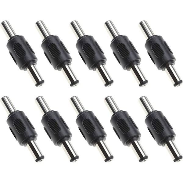 10-pak 5,5 mm X 2,1 mm han til han power