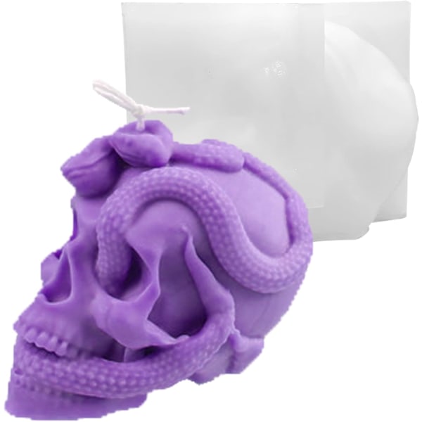 Silikoneform i 3D-slangeform med kranieform