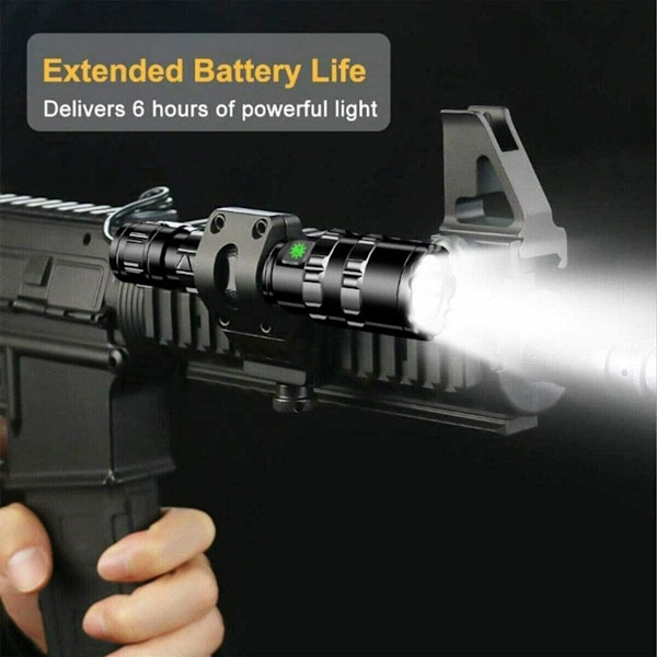 2 i 1 LED-ficklampor med Picatinny-skena