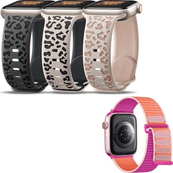 Bundle silikone og nylon iWatch-rem