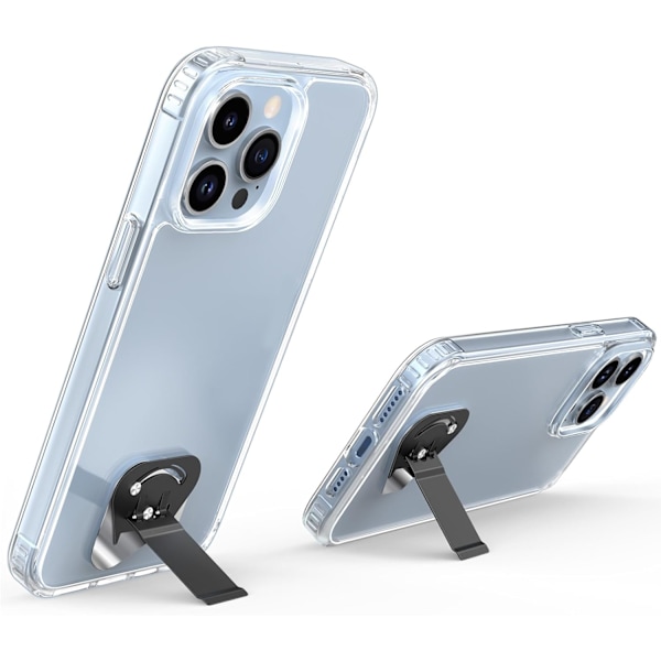 2-pack Ultratunt Telefonstativ, Universellt Stativ för Mobilskal Vertikalt/Horisontellt Roterbart Metalltelefonstativ för Skrivbord för iPhone 15/14/13/12/