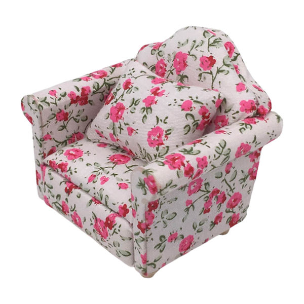 Miniatyr fåtölj soffa kudde bakning dessert dekor barn gynna present 1