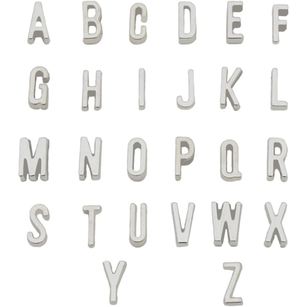 Alfabetiske bogstavcharms 104 stk. A-Z til DIY-smykker