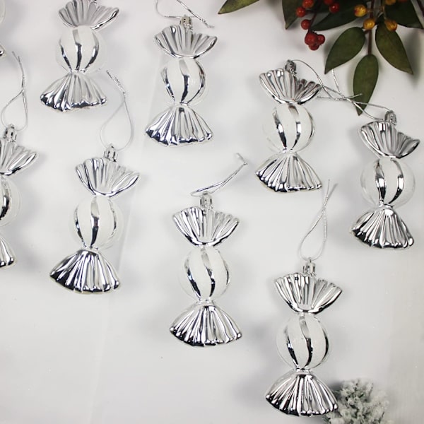 Silver Julkula Dekorationer 24-pack