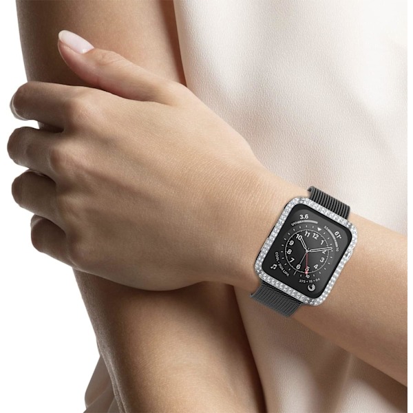 Rhinestone-fodral [4-pack] kompatibelt med Apple Watch Series SE 6 5 4
