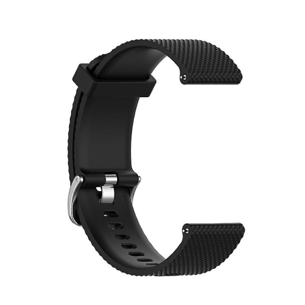 For Polar Ignite Fashion Textured Silicone Replacement Watch Band QEX Black