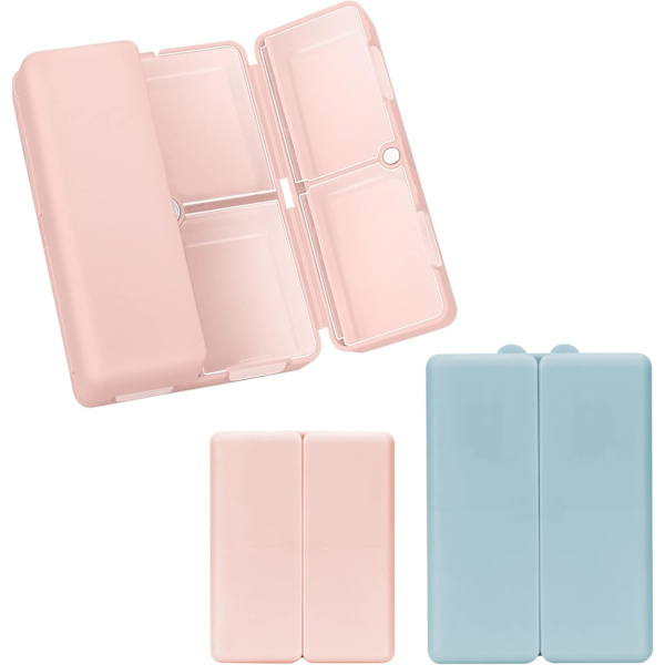 2 stk. Daily Pill Organizer, 7 rum Portable Pill