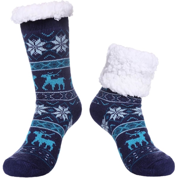Kvinners Vinter Super Myk Varm Koselig Fuzzy Snowflake Hjort Fleece-lined Med