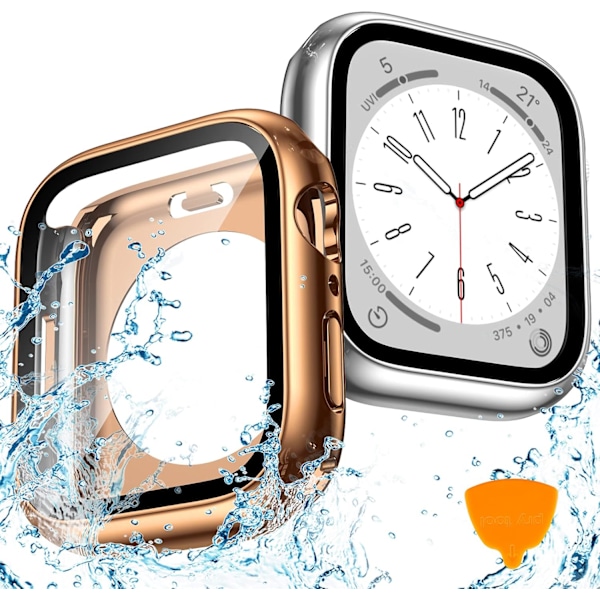 2-pack vattentätt Apple Watch-fodral för Series 8