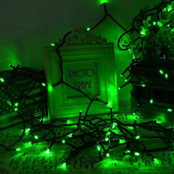 Solcellslampor för jul, 72 fot 200 LED solcellslampor med 8 lägen, vattentäta utomhusjulstränglampor för uteplats, trädgård, fest, grönt