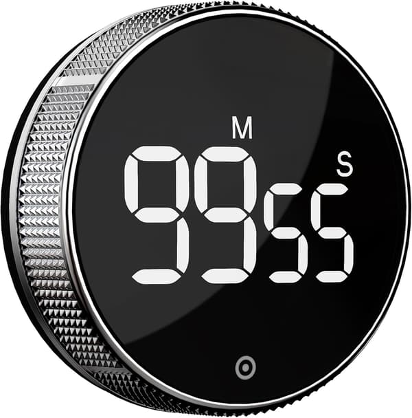wxsp 1 st Roterande Kökstimer - Magnetisk Rund LCD-Timer för Bakning och Matlagning -