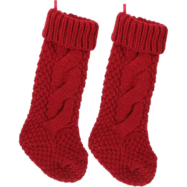 TOPBATHY 2-pack Julstrumpor Julstrumpor Julstrumpor för barn Julhängande strumpa Julstrumpa Dekoration Julgranspynt
