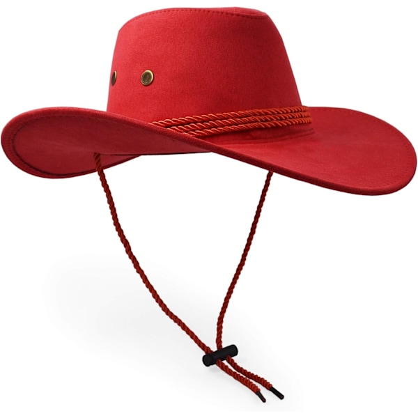 Cowboyhatt. Solhatt Faux Filt Läder Mocka Reshatt Westernhatt Utomhus Sol
