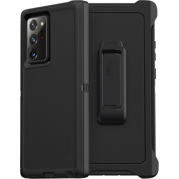 Defender-kotelo, yhteensopiva Galaxy Note20 Ultra 5G -kotelon kanssa - Musta Musta