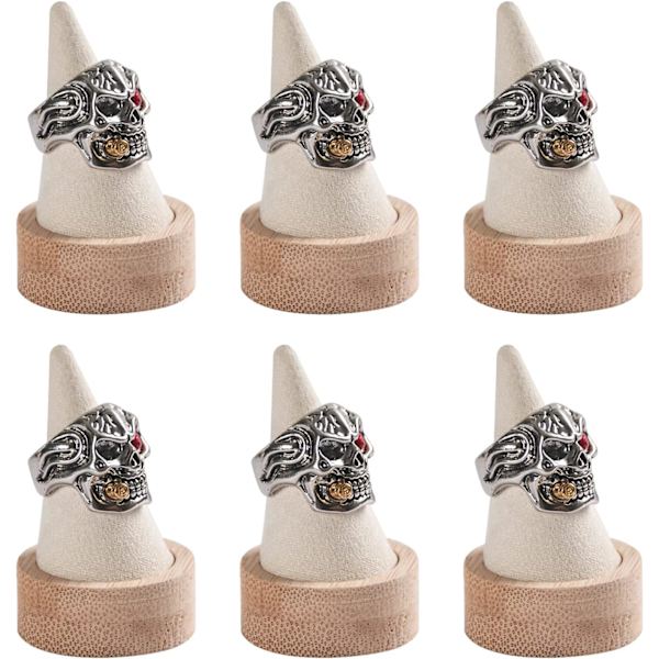 6-pack ringhållare displayställ. Sneda finger bamburingar displays