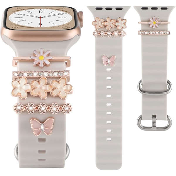 Dekorative ringer Loops Kompatibel med Apple Watch Band Charms 38 mm