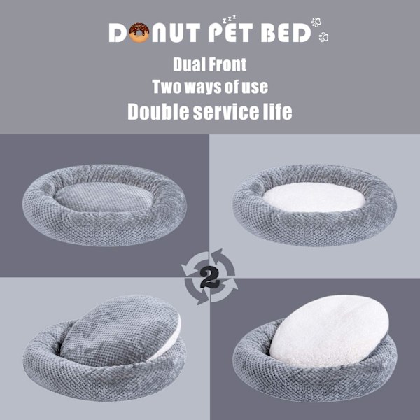 Fuzzy Deluxe kæledyrssenge. Superplysch hund- eller kattesenge ideelle til hunde