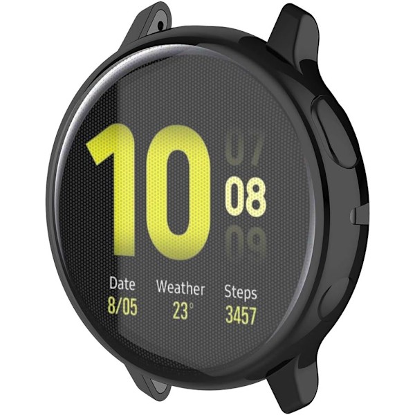 Fulltäckande skal för Galaxy Watch Active 2 44mm (SM-R820), Mjukt anti-dropp skyddsskal för Galaxy Watch Active 2 44mm (SM-R820) (Svart) Svart
