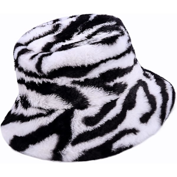 Kvinnors vinterhinkhatt varm konstgjord pälshatt mode leopardmönster djur teddy