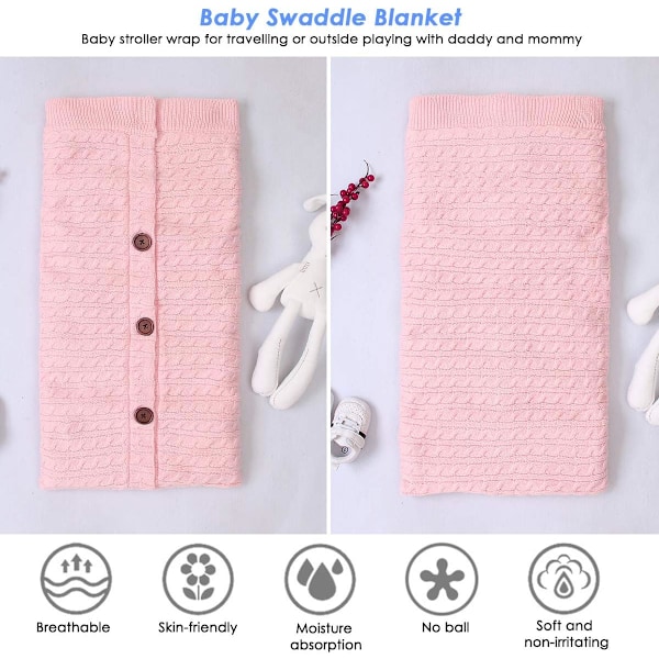 Nyfödd baby swaddle filt fleece barnvagn wrap nap filt Plus