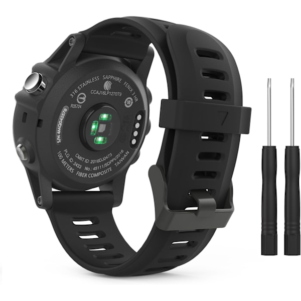 Rem for Garmin Fenix ​​3/Fenix ​​5X, myk silikon