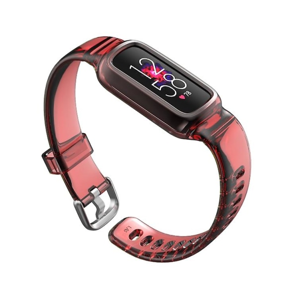 For Fitbit Luxe silikone integreret urrem QWF Red