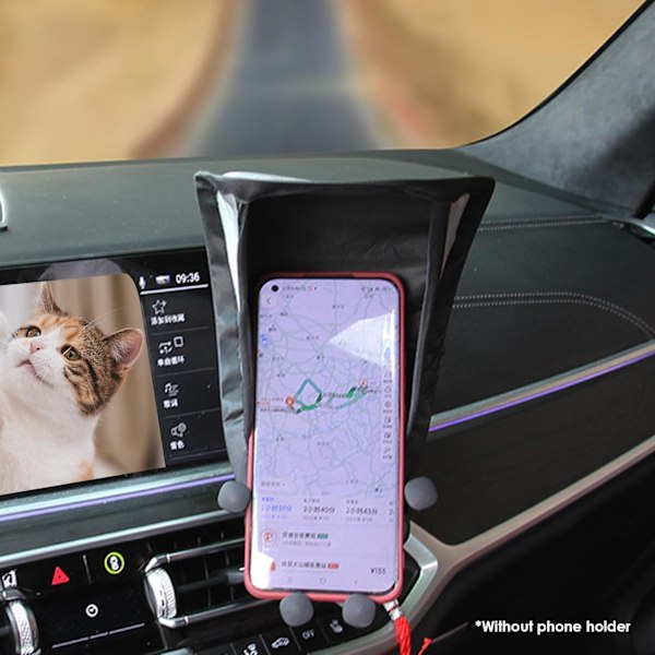 Bil Smartphone Solskjerm Bil Telefonholder Solskjerm Mobiltelefon Paraply Solskjerm for Bil Mobiltelefonholder Solskjold for Motorsykler Sykler og Bil Si