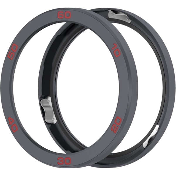 Bezelring Kompatibel med Nothing by CMF Watch Pro 2 Bezel Självhäftande Skydd Anti-Repor Metall Skyddsram Fodral Loop (GråRöd&SilverRöd) Gr