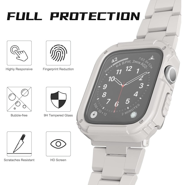 2-pak robust deksel som er kompatibelt med Apple Watch