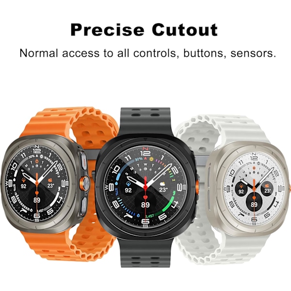[6 kpl] Kellon näytönsuoja Galaxy Ultra Watch 47mm -kelloon, kova PC-kotelo karkaistulla lasikalvolla, suojakotelo Galaxy Ultra Watch -kelloon