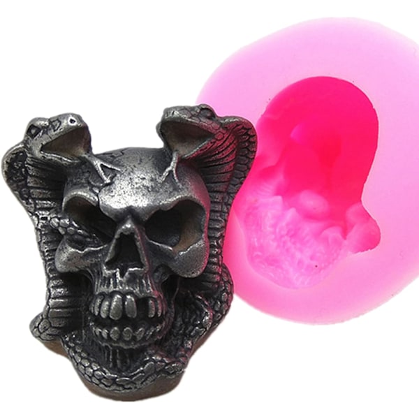Mini Cobra Skull Form Fondantkaka Choklad