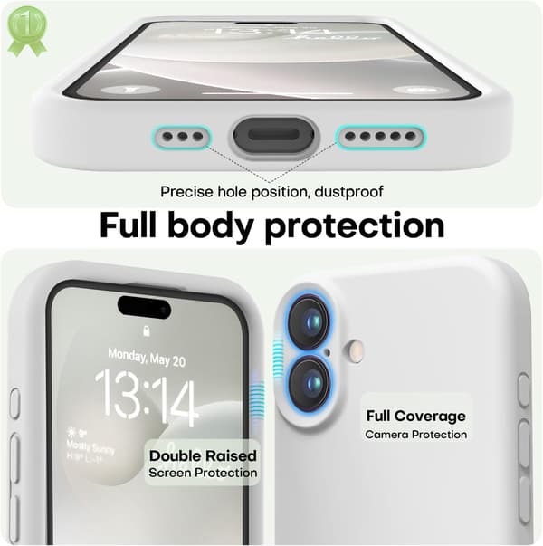 Premium silikonecover til iPhone 16 6,1\" – elegant, holdbart og alsidigt
