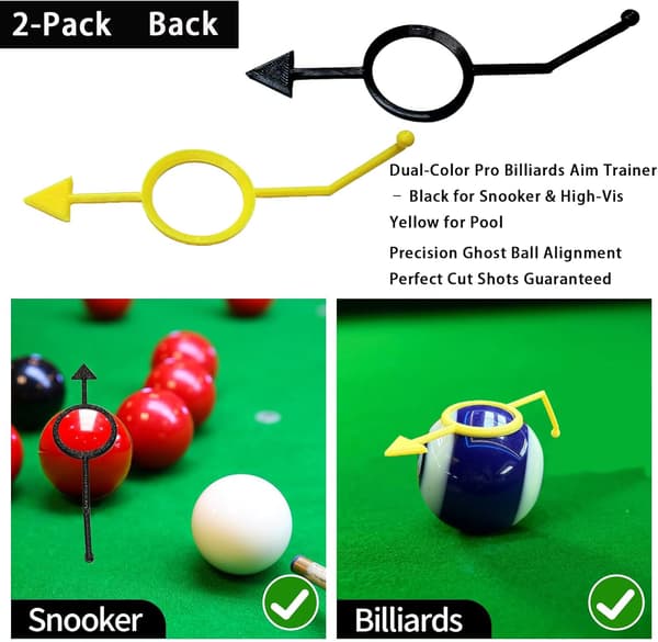 2-pak Billard Sigte Træner Billard Tilbehør (tilfældig)
