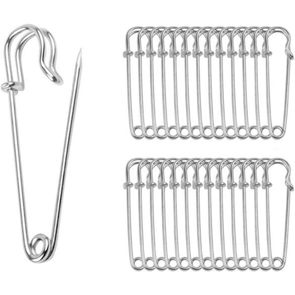 Förpackning med 30 stora säkerhetsnålar - 2,76 Heavy Duty filtnålar