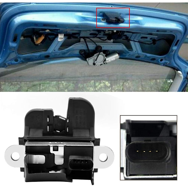 Bagasjeromsluke sentral aktuator bagasjerom baklås for VW Golf MK5 MK6