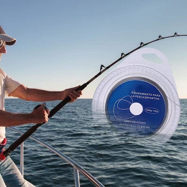Fiskewire Leader - Spårdrag i rostfritt stål med krymphylsor
