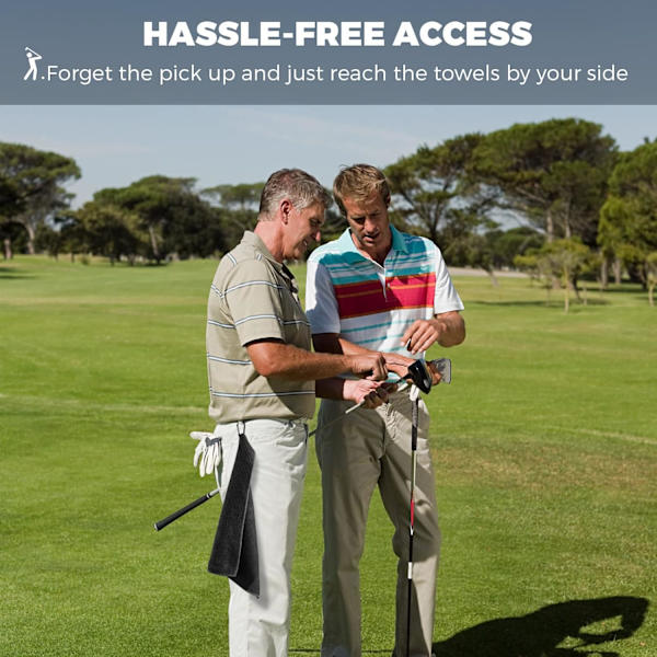 Golfhandduk för väskor med klämma - Mikrofiber våffelstruktur, 3-pack
