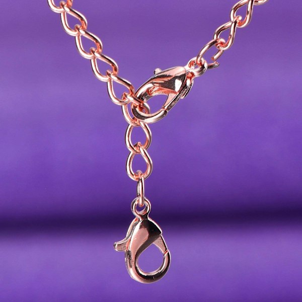 Halsbandsförlängare - 5 st set med kedjeförlängare för DIY-smyckestillverkning (roséguld)