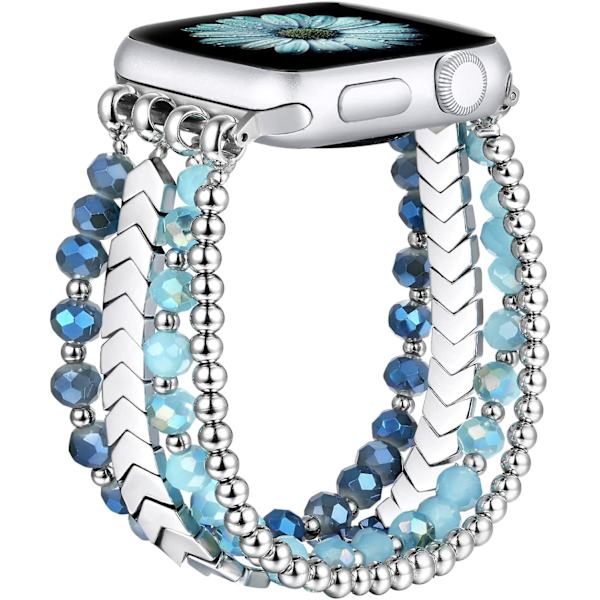 Armband med pärlor kompatibel med Apple Watch 38mm 40mm