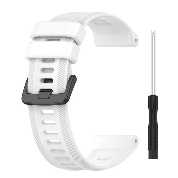 For Garmin Forerunner 955 22mm Silikone Twill Rem White