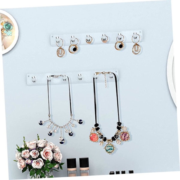 2 st smyckesställningsställ vägg smyckeshållare halsbandshållare arrangör smyckeshängare arrangör halsband och armbandshållare vägg halsbandshållare