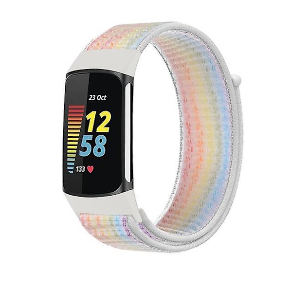 Rem til Fitbit Charge 5 Smart Watch Tilbehør Sports Nylon Loop Armbånd Rem Correa Pulsera Til Fitbit Charge 5 Band Serve