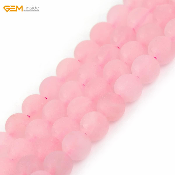 6mm Frost Matt Rosa Rose Quartz Kristallpärlor