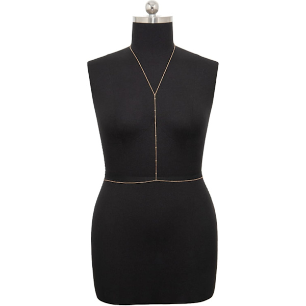 Guld kroppskedja Smycken för kvinnor Body Chain halsband