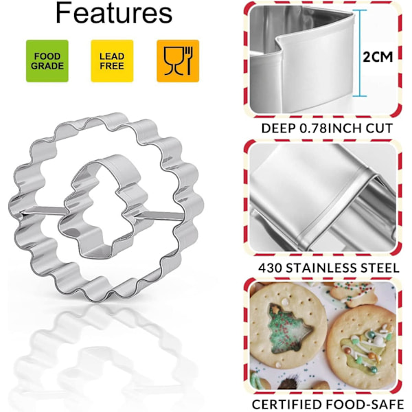 Jul Cookie Cutter Set - Festliga Cookie Cutters