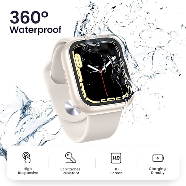 [2 i 1] Vattentät Apple Watch-skärmskydd