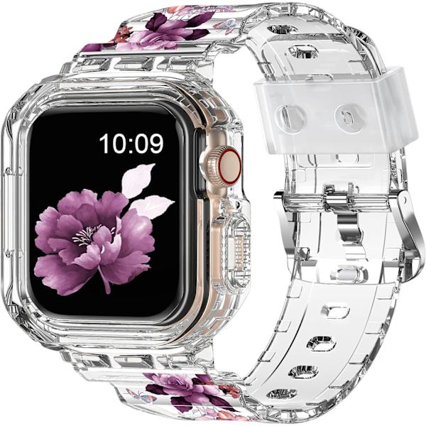 Kompatibel med krystalklare Apple Watch-rem, 45 mm 44 mm
