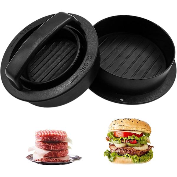 Burgerform och biffpress-set med vaxpapper (olika storlekar)